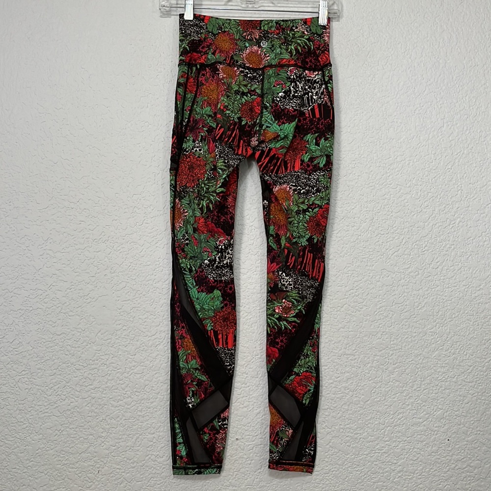 Lululemon Athletica Wunder Under Floral Leggings - Picture 11 of 16